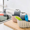 Kitchen Sponge Drain Holder Suction Cup Sink Shelf Soap Sucker Storage Rack Basket Wash Cloth