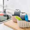 Kitchen Sponge Drain Holder Suction Cup Sink Shelf Soap Sucker Storage Rack Basket Wash Cloth