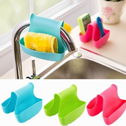 Kitchen Accessories Double Sink Caddy Saddle Style Kitchen Organizer Storage Sponge Holder Rack Tool - Sundreame