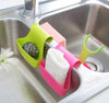 Kitchen Accessories Double Sink Caddy Saddle Style Kitchen Organizer Storage Sponge Holder Rack Tool